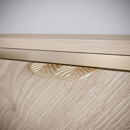 LEAF Edge Pull Möbelgriff 64mm (118mm Gesamtlänge) - Messing Gold – Furnica