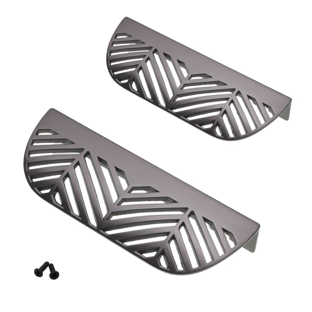 LEAF Edge Pull Möbelgriff 64mm (118mm Gesamtlänge) - Perlmutt Silber – Furnica