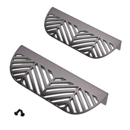 LEAF Edge Pull Möbelgriff 64mm (118mm Gesamtlänge) - Perlmutt Silber – Furnica
