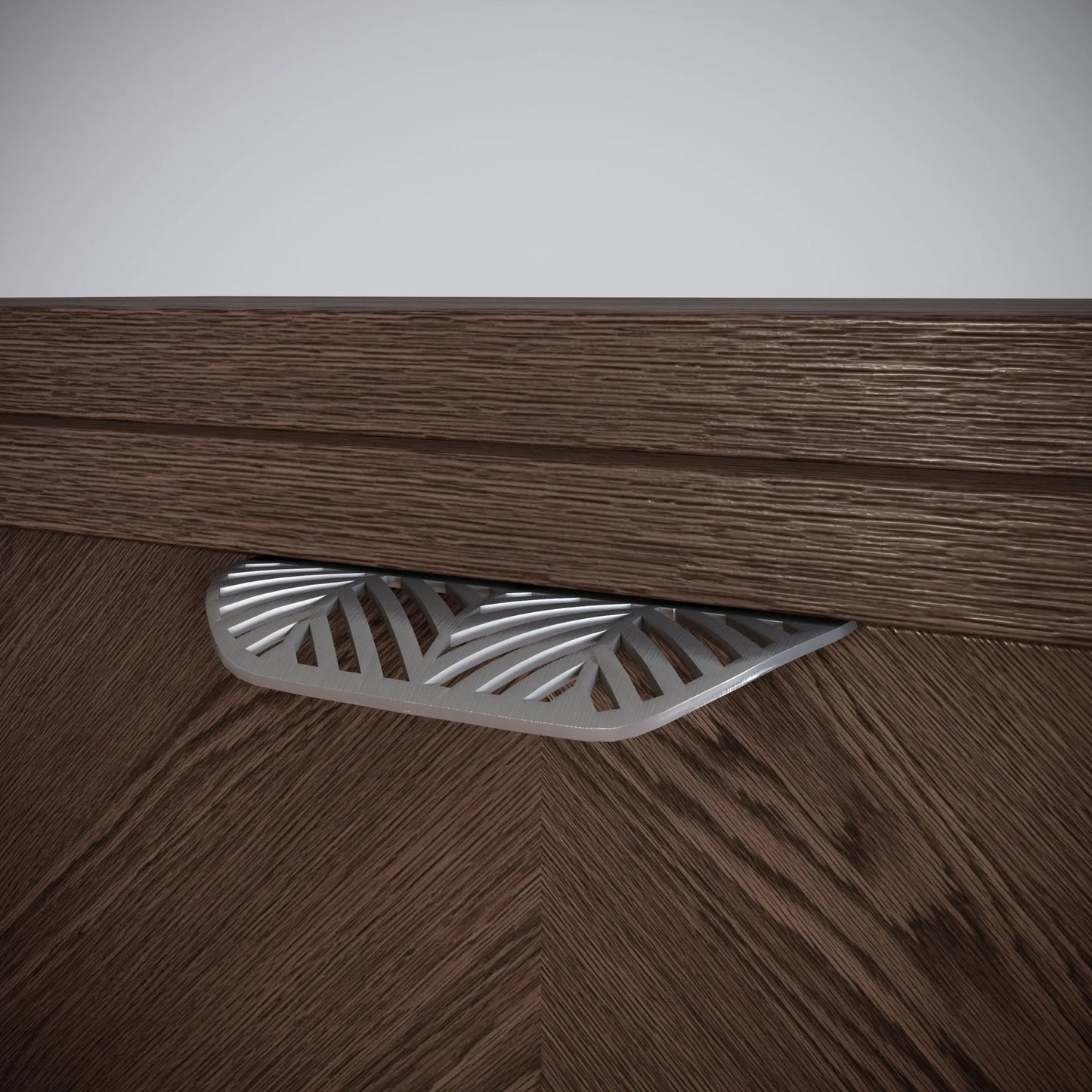 LEAF Edge Pull Möbelgriff 64mm (118mm Gesamtlänge) - Perlmutt Silber – Furnica