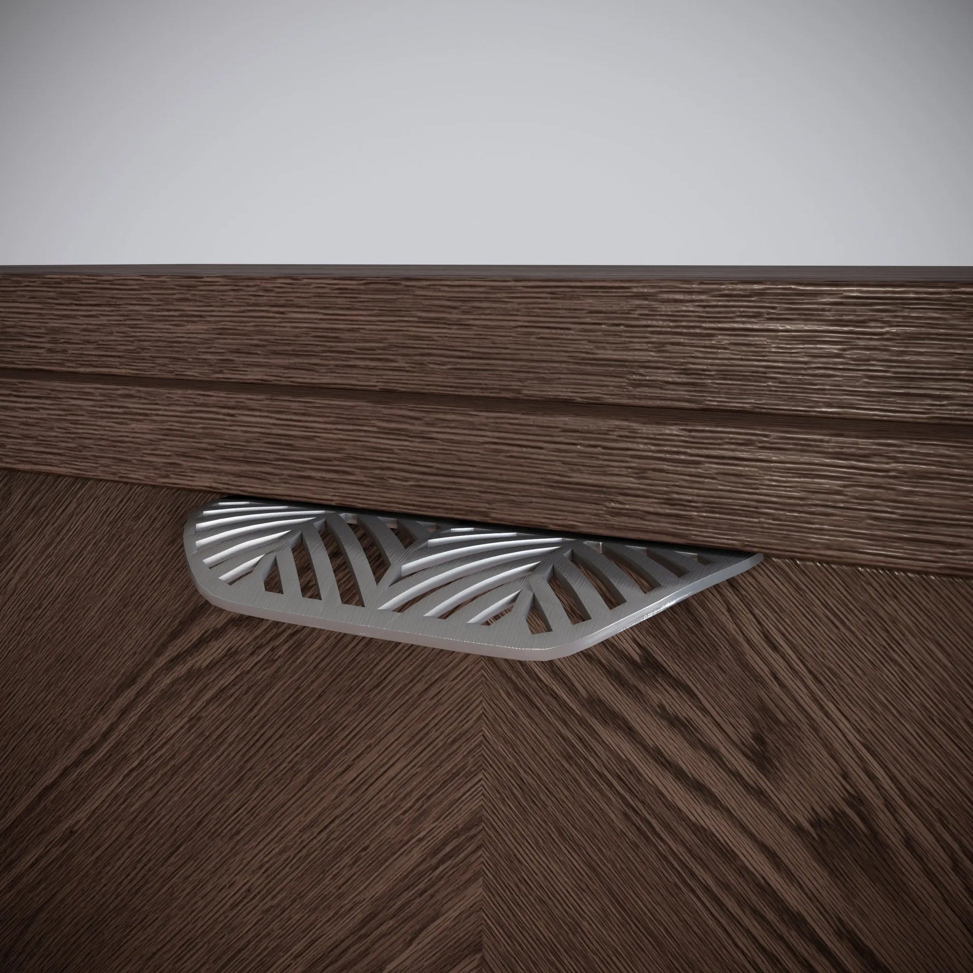 LEAF Edge Pull Möbelgriff 64mm (118mm Gesamtlänge) - Perlmutt Silber – Furnica