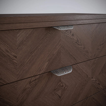 LEAF Edge Pull Möbelgriff 64mm (118mm Gesamtlänge) - Perlmutt Silber – Furnica
