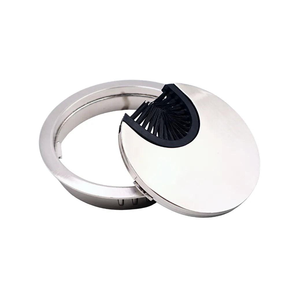 Metall Kabeldurchführung 60mm, Gebürsteter Stahl – Furnica