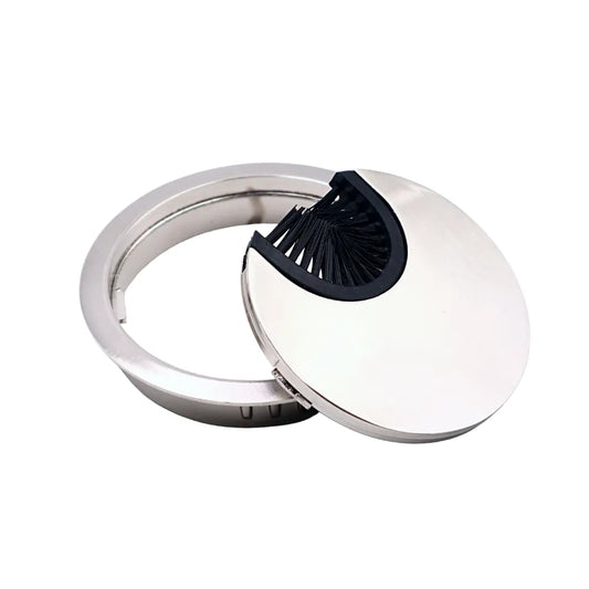 Metall Kabeldurchführung 60mm, Gebürsteter Stahl – Furnica