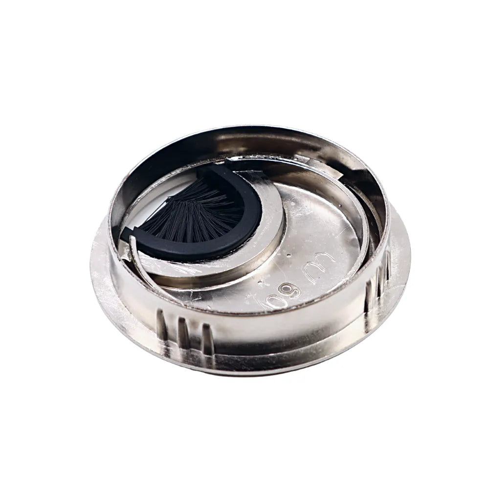 Metall Kabeldurchführung 60mm, Gebürsteter Stahl – Furnica