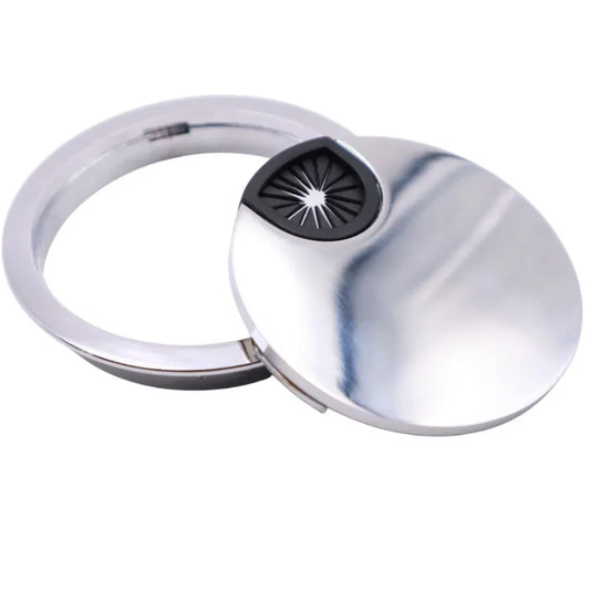 Metall-Kabeldurchführung mit Gummiloch - Chrom Ø80mm – Furnica