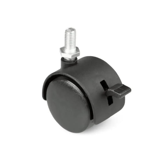 Möbel-Kunststoff-Drehrad mit Gewinde 8mm mit Bremse - Ø40mm – Furnica