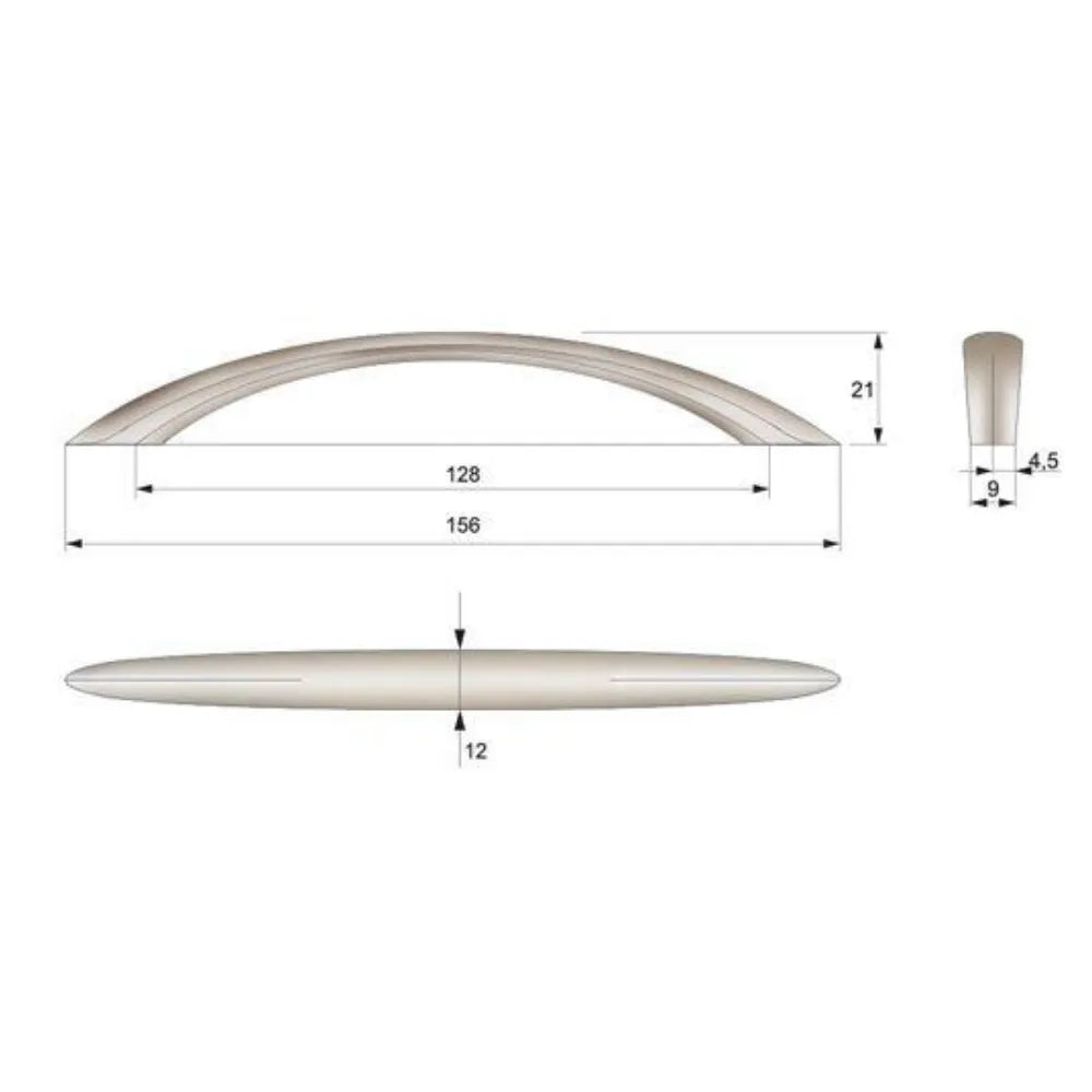 Möbelgriff 128mm UZ04 - Satin – Furnica