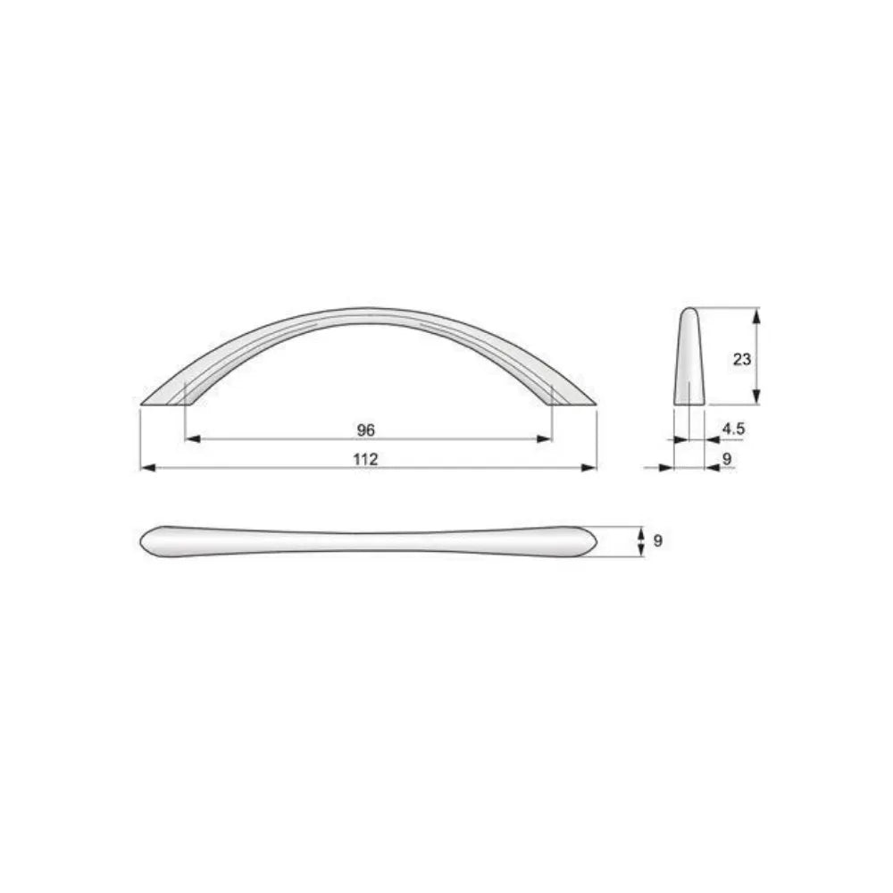 Möbelgriff 96mm UZ02 - Satin – Furnica
