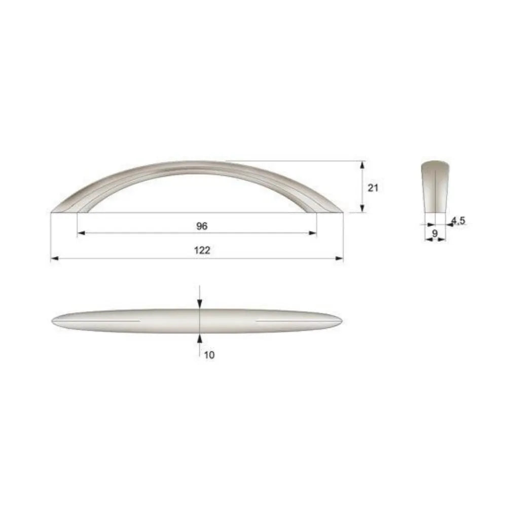 Möbelgriff 96mm UZ04 - Satin – Furnica