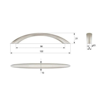 Möbelgriff 96mm UZ04 - Satin – Furnica