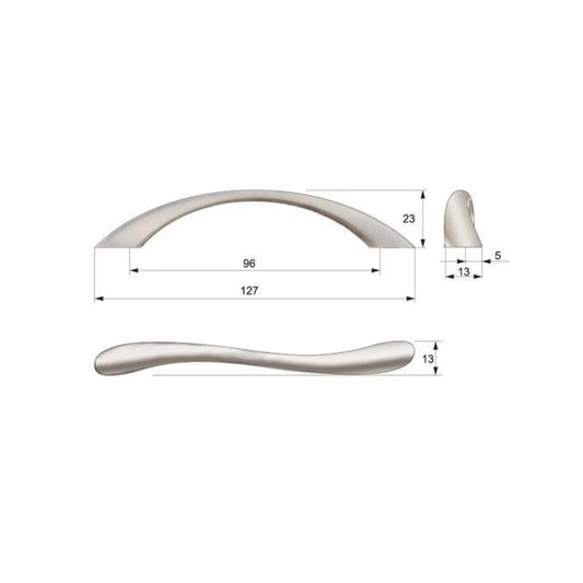 Möbelgriff 96mm UZ05 - Satin – Furnica
