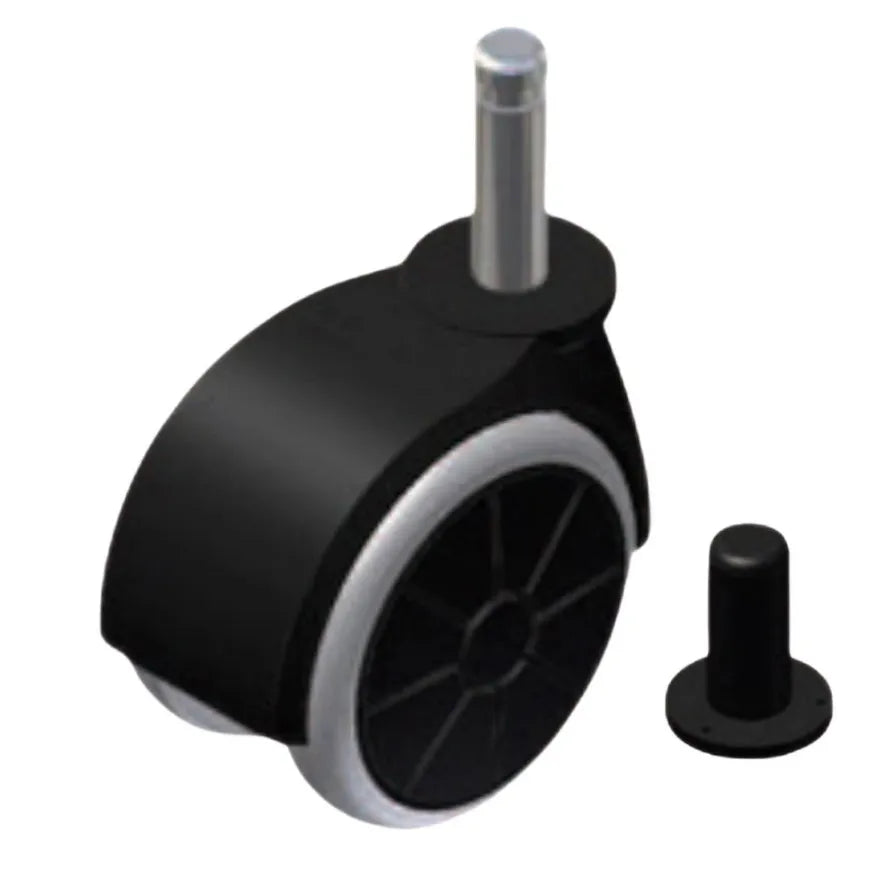 Möbelgummi-Schwenkrad mit Montagestift 8mm und Hülse - Ø50mm – Furnica