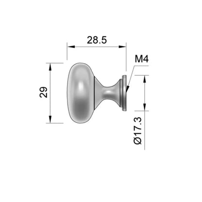 Möbelknopf, Chrome – Furnica