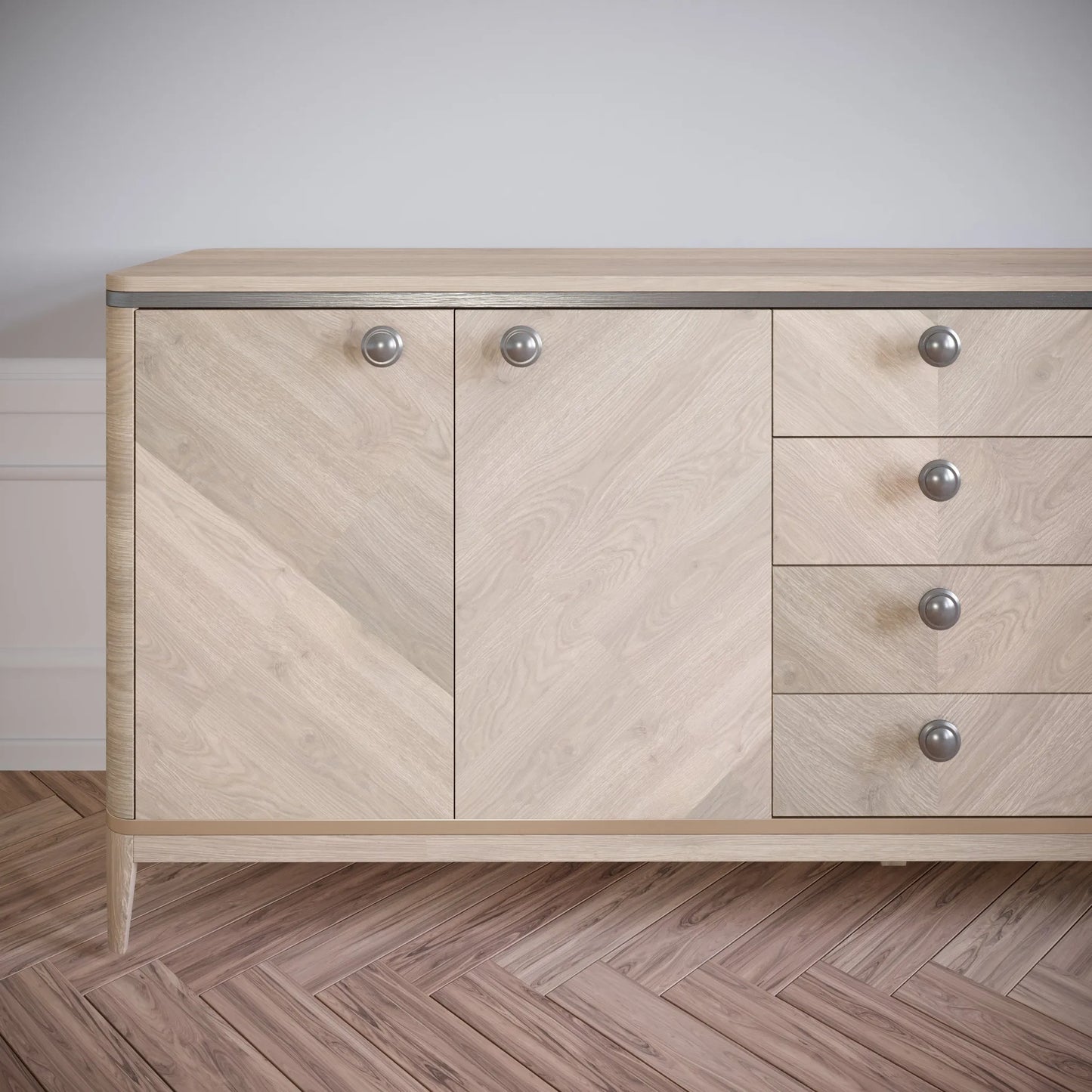 Möbelknopf, Gebürsteter Stahl – Furnica