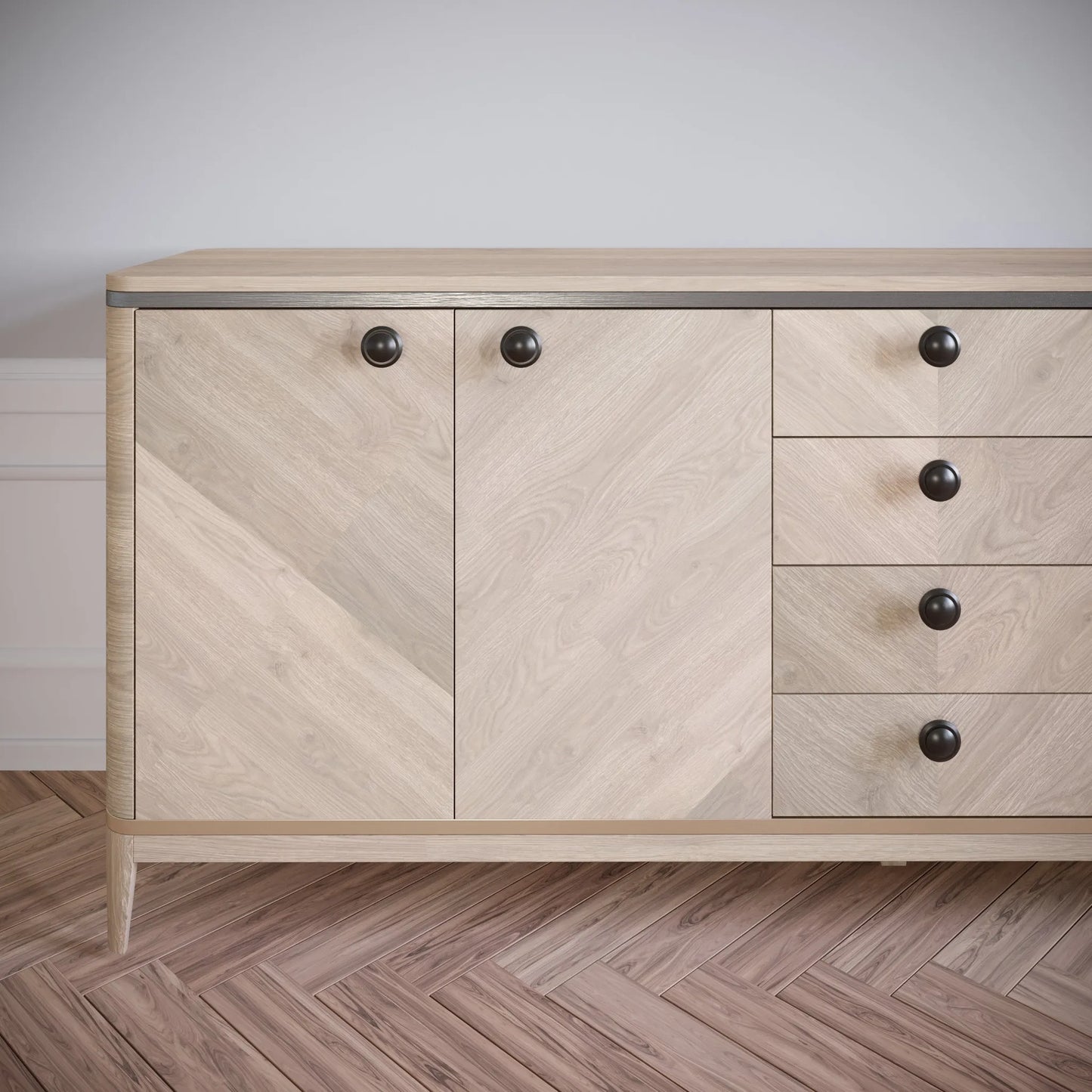 Möbelknopf, Schwarz Matt – Furnica