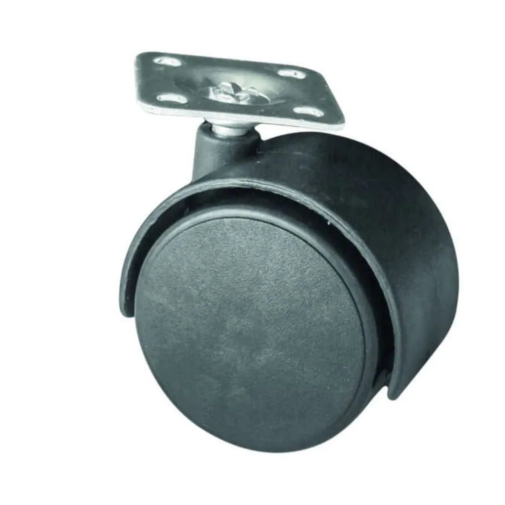 Möbelschwenkrad aus Kunststoff mit Montageplatte Ø40mm – Furnica