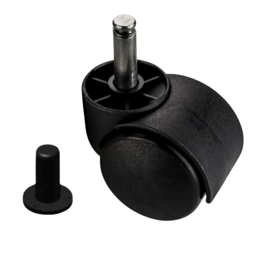 Möbelschwenkrad aus Kunststoff mit Montagestift 8mm und Hülse - Ø40mm – Furnica