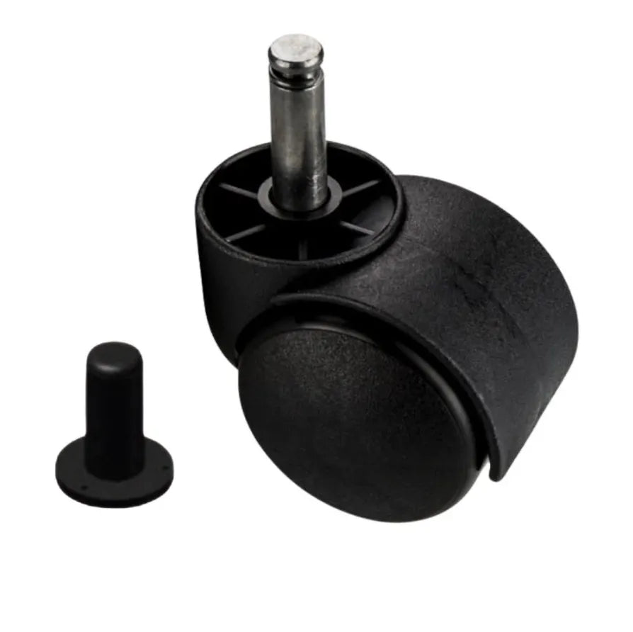 Möbelschwenkrad aus Kunststoff mit Montagestift 8mm und Hülse - Ø50mm – Furnica