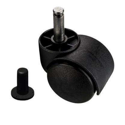 Möbelschwenkrad aus Kunststoff mit Montagestift 8mm und Hülse - Ø50mm – Furnica