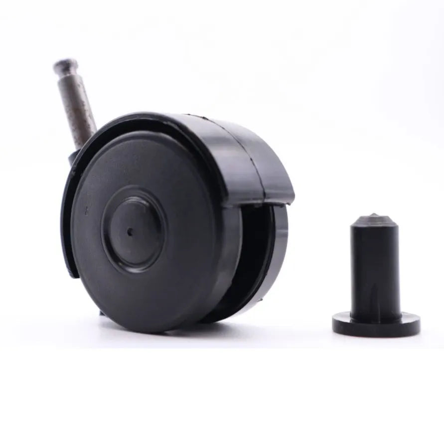 Möbelschwenkrad aus Kunststoff mit Montagestift 8mm und Hülse - Ø55mm – Furnica