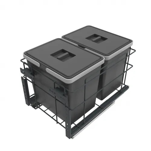 Mülleimer Mülltrennung - 2x15L - 40cm Küchenschrank – Furnica