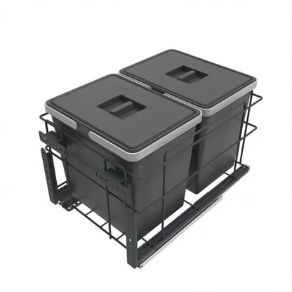 Mülleimer Mülltrennung - 2x15L - 40cm Küchenschrank – Furnica