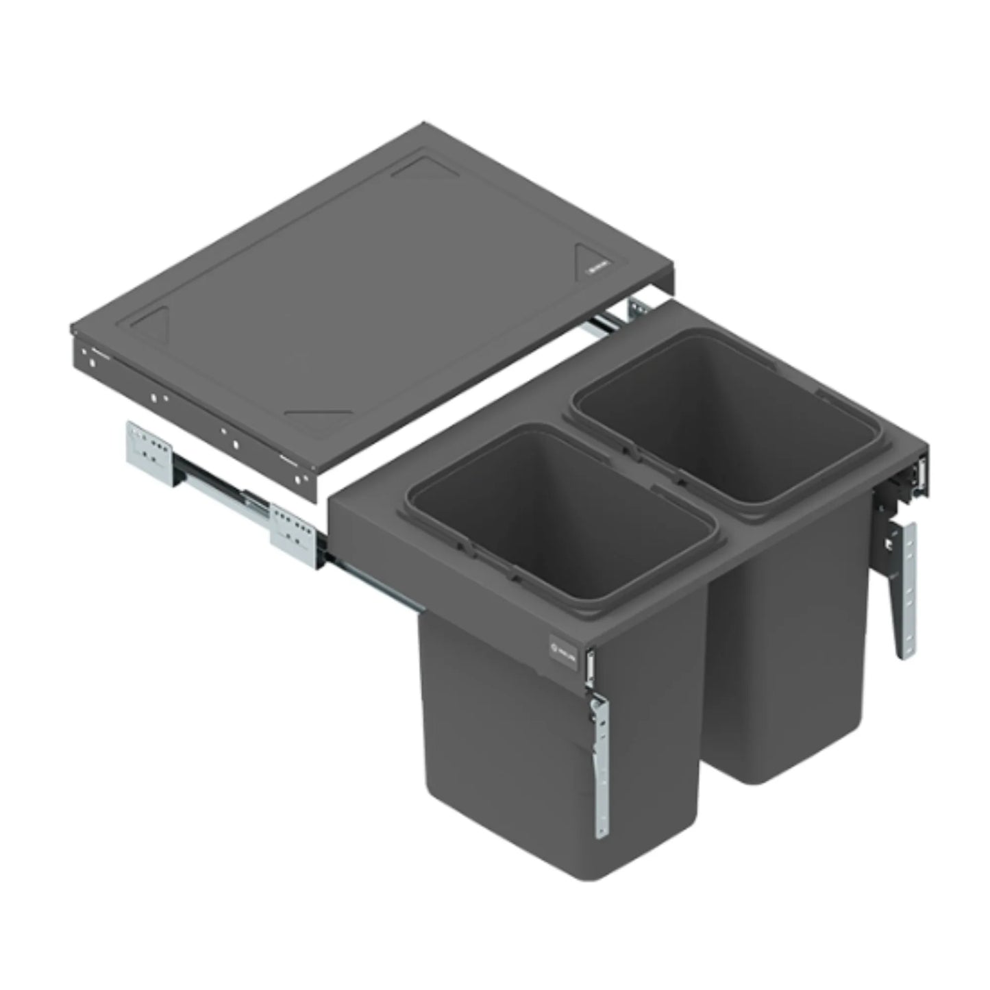 Mülleimer Mülltrennung - 2x15L oder 2x20L- 60cm Küchenschrank – Furnica