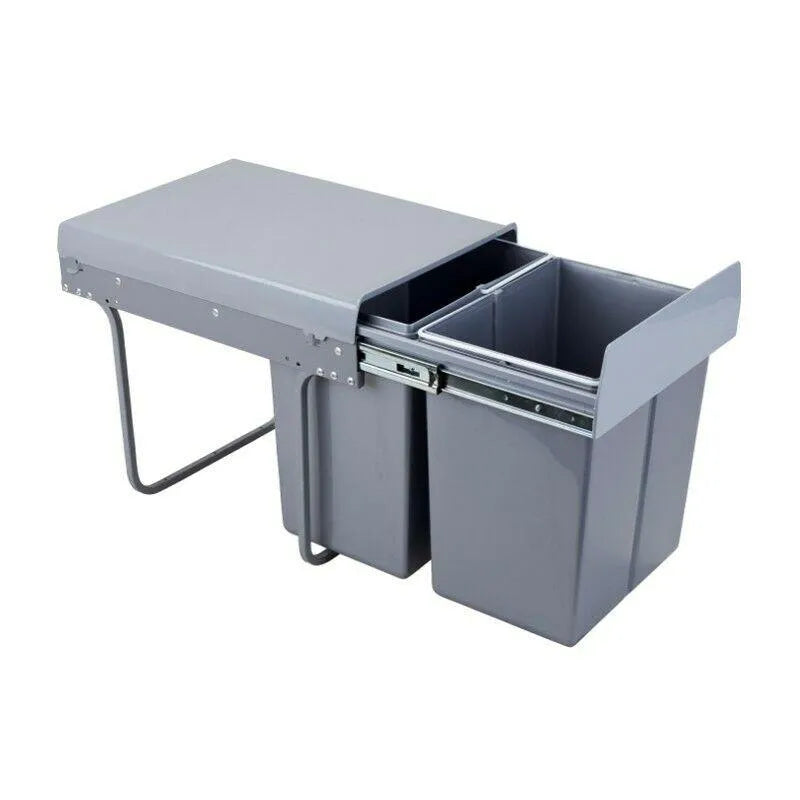 Mülleimer Mülltrennung - 2x20L - 40cm Küchenschrank – Furnica