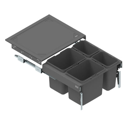 Mülleimer Mülltrennung Soft-Close (2 x 15L + 2 x 7L) oder (2 x 20L + 2 x 9L)- 60cm Küchenschrank – Furnica