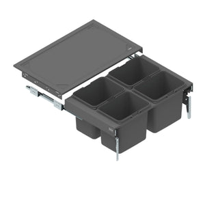 Mülleimer Mülltrennung Soft-Close 4x15L oder 4x20L - 80cm Küchenschrank
