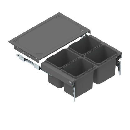 Mülleimer Mülltrennung Soft-Close 4x15L oder 4x20L - 80cm Küchenschrank – Furnica