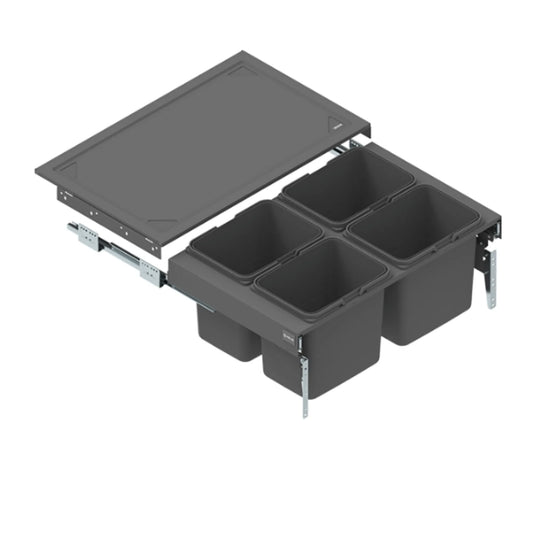 Mülleimer Mülltrennung Soft-Close 4x15L oder 4x20L - 80cm Küchenschrank – Furnica
