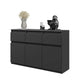 NOAH - Kommode / Sideboard mit 3 Schubladen und 3 Türen - Anthrazit Grau H75cm B120cm T35cm – Furnica