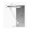 Klappenhalter, Silber, 160mm - 40N