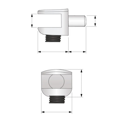 Plattenhalter für Glasscheibe - Ø5mm – Furnica