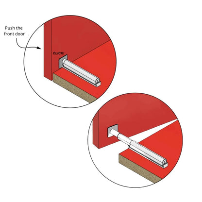 Push to Open-Verschluss - Federlose Scharniere - mit Magnetspitze – Furnica