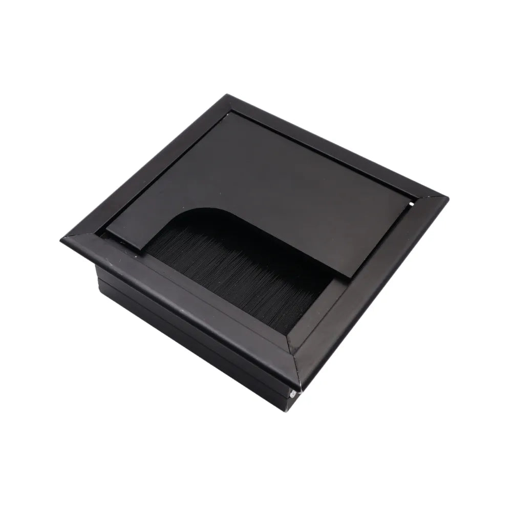 Quadratisch Aluminium Kabeldurchlass 80x80mm, Schwarz "Wave" – Furnica