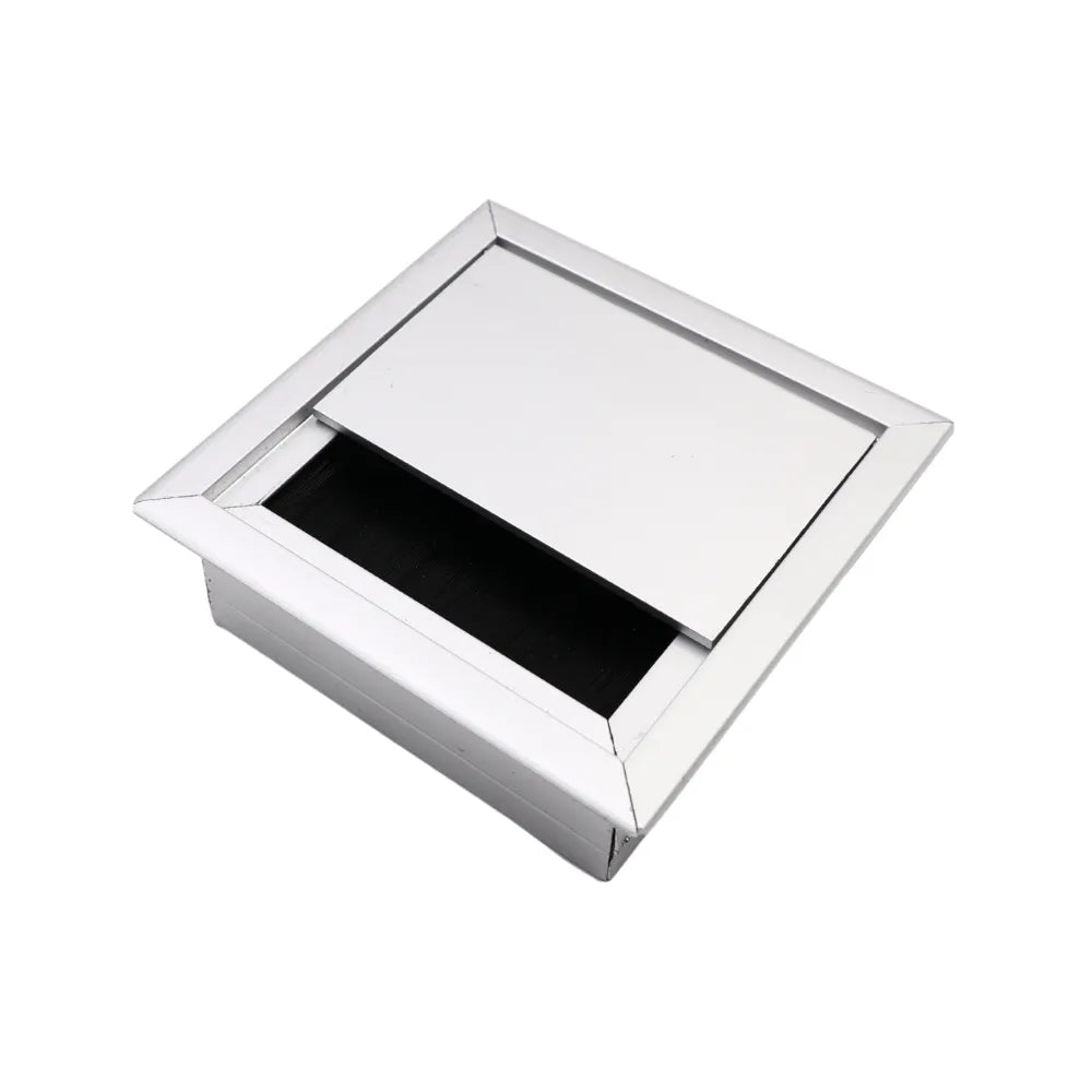 Quadratisch Aluminium Kabeldurchlass 80x80mm, Silber – Furnica