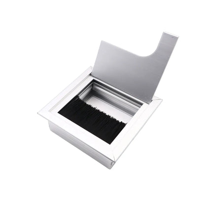Quadratisch Aluminium Kabeldurchlass 80x80mm, Silber "Wave" – Furnica