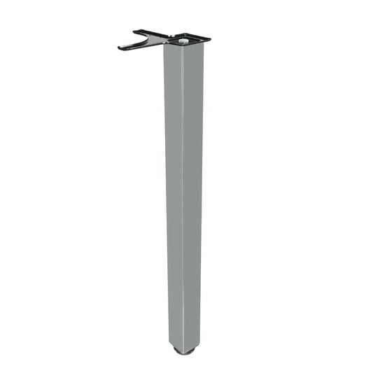 Quadratisches Tischbein 71 cm hoch - Aluminium, ZnAl Montageplatte – Furnica