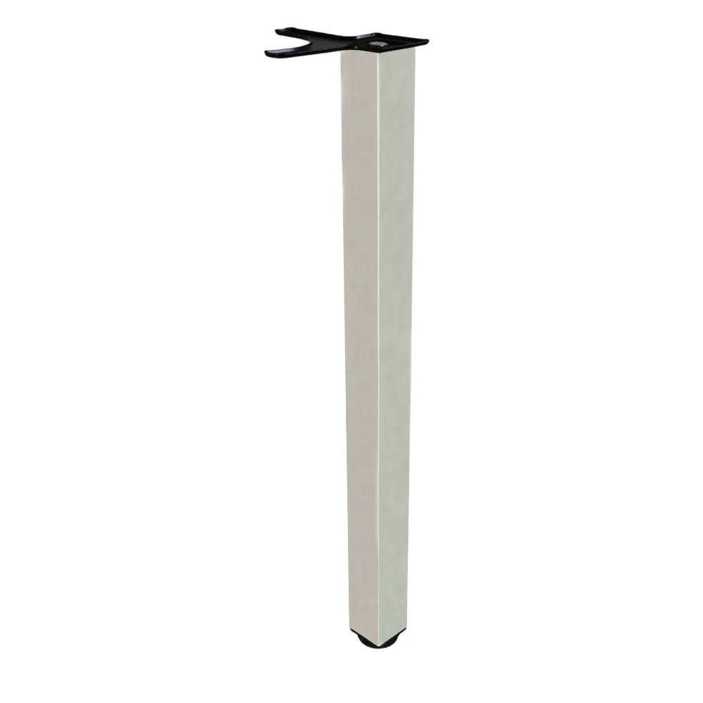 Quadratisches Tischbein 71 cm hoch - Satin, ZnAl Montageplatte – Furnica