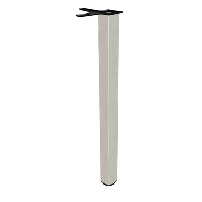 Quadratisches Tischbein 71 cm hoch - Satin, ZnAl Montageplatte – Furnica