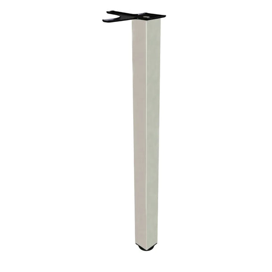 Quadratisches Tischbein 71 cm hoch - Satin, ZnAl Montageplatte – Furnica