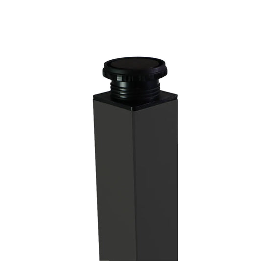 Quadratisches Tischbein 71 cm hoch - Schwarz, ZnAl Montageplatte – Furnica