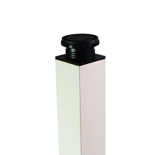 Quadratisches Tischbein 71 cm hoch - Weiss, ZnAl Montageplatte – Furnica