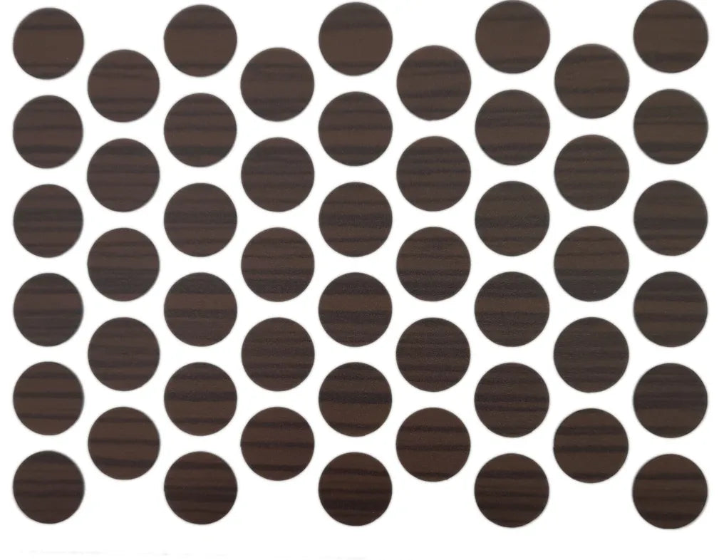 Schraubabdeckkappen Selbstklebend - Dark Zebrano 14mm – Furnica