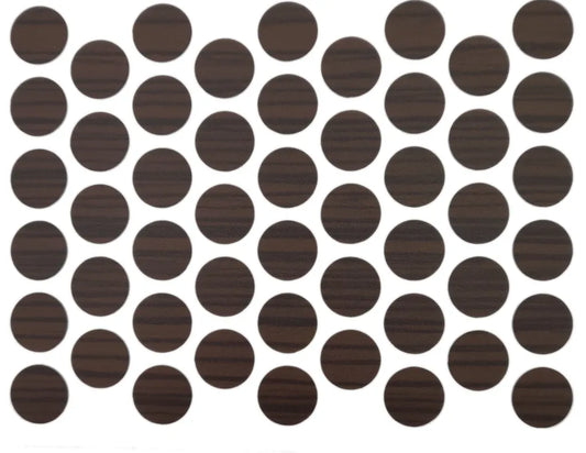 Schraubabdeckkappen Selbstklebend - Dark Zebrano 14mm – Furnica