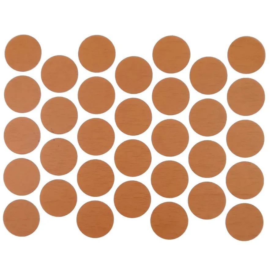 Schraubabdeckkappen Selbstklebend - Helle Walnuss 18mm – Furnica