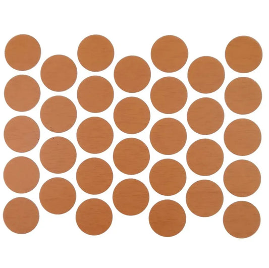 Schraubabdeckkappen Selbstklebend - Helle Walnuss 18mm – Furnica